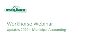 Updates 2020 – Municipal Accounting