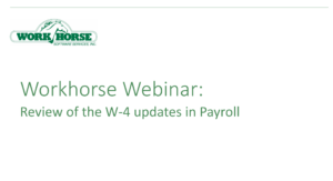 Review of the W-4 updates in Payroll